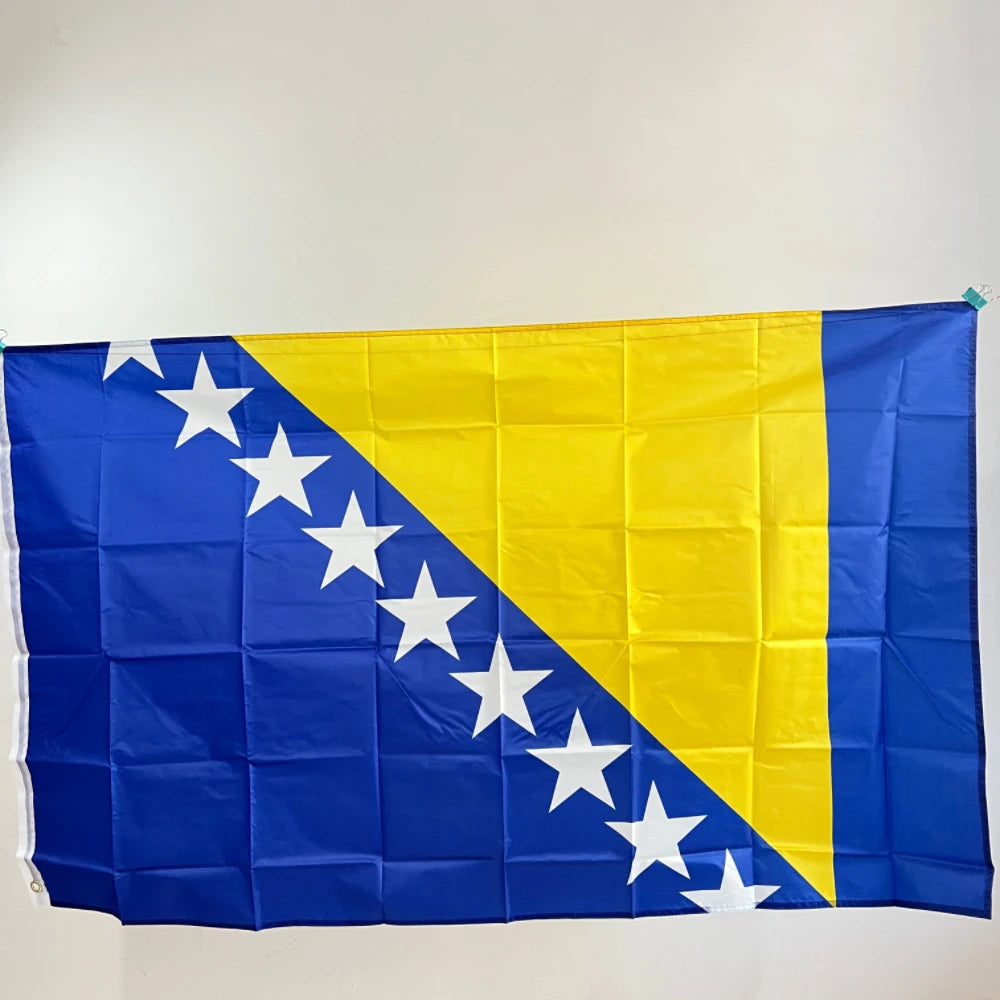 Bosnia and Herzegovina flag90 x 150cm Bosnia flag Banner Hanging National Bosnia flags Home Decoration