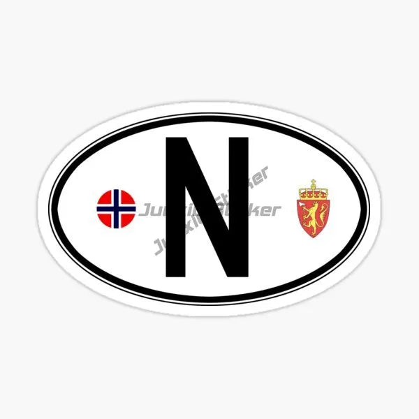 NORWAY National Flag and Emblem Car Stickers Car Laptop Trolley Case Helmet Decor Car Vinyl Bumper Waterproof Decal