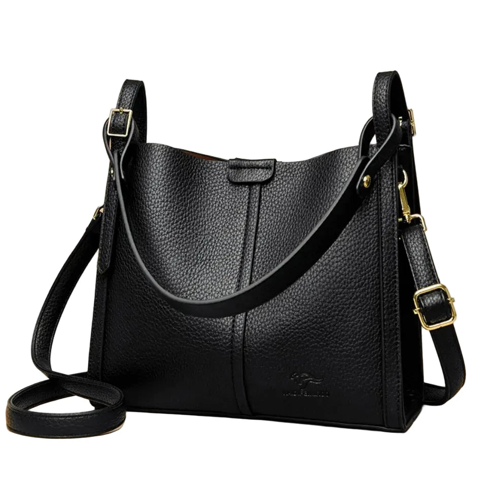 High Quality Pu Leather Purse Ladies Shoulder Crossbody Bag Medium Casual Tote Bag