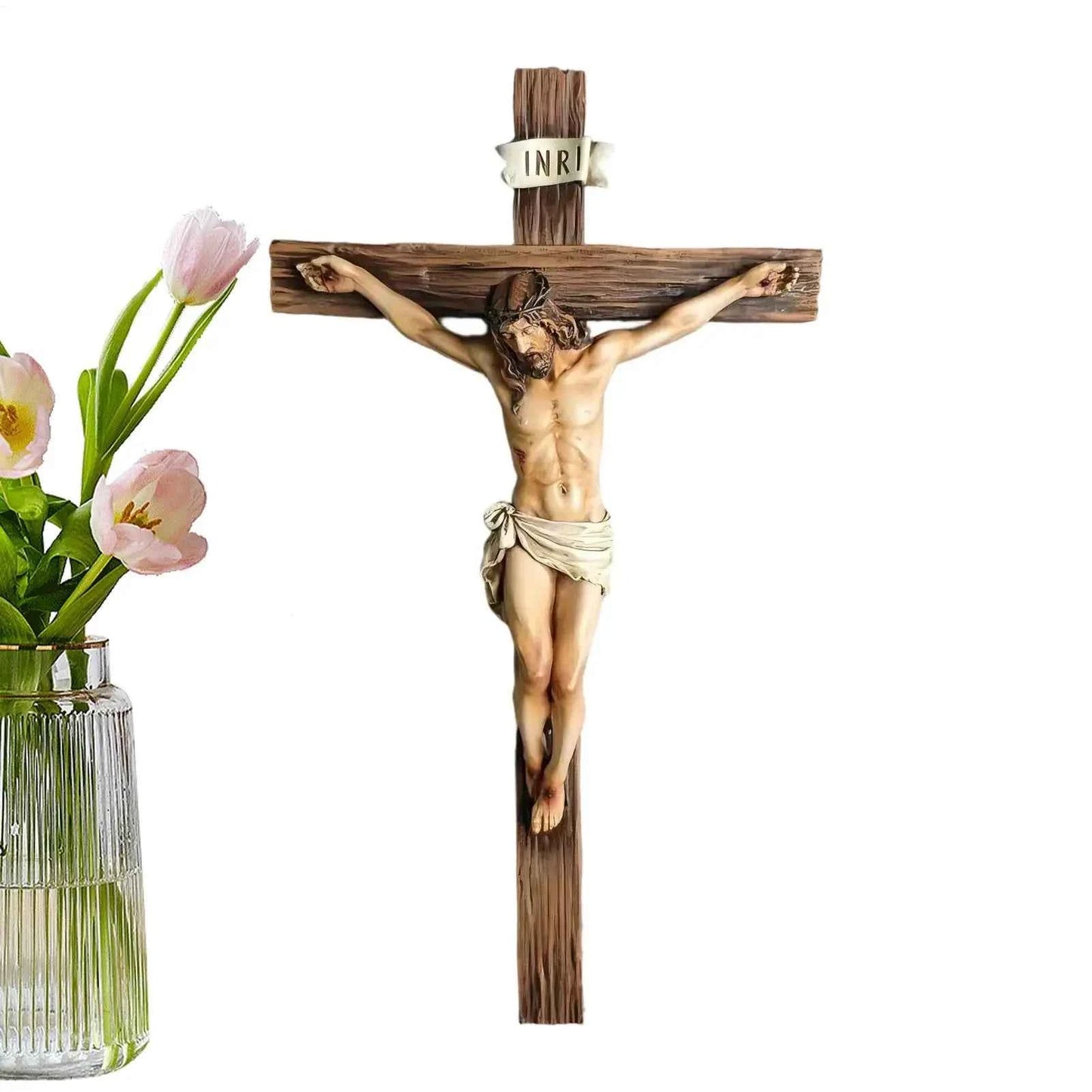 Jesus Decor 9.6 Inch Resin Religious Decoration Jesus Statue for Home Wall Table Room Bookshelf Church decorative piece