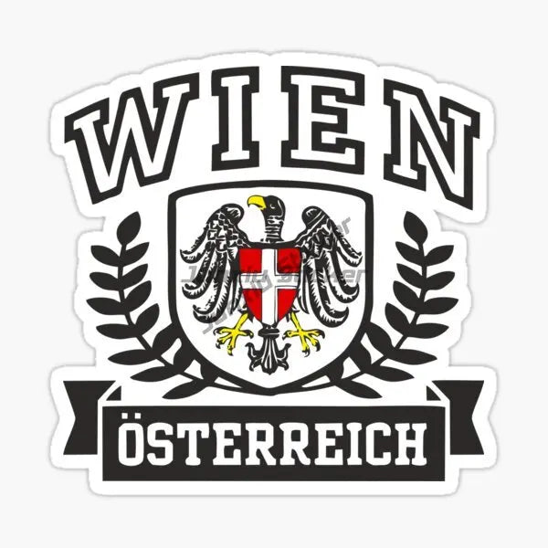 Austria Flag Map Emblem Creative PVC Stickers for Car Truck Bicycle Helmet Motorcycle Window Fridge Wall Decoration Accessories