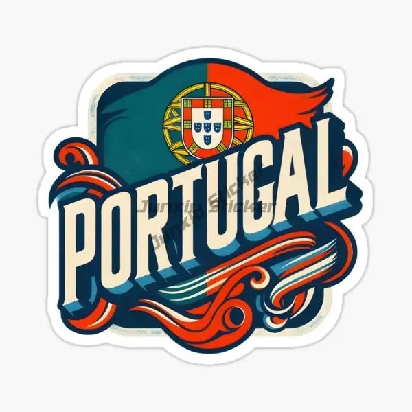 Portugal Flag Map National Emblem Creative PVC Sticker for Decorate Car Motorcycle Bicycle Helmet Window Wall Decal Accessories