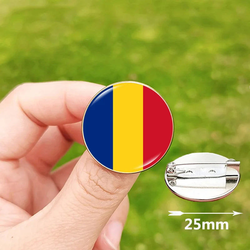 24 Football Flag Badge Pins Scotland Hungary Italy Croatia Spain Denmark England Serbia Romania Belgium Portugal Georgia Brooch