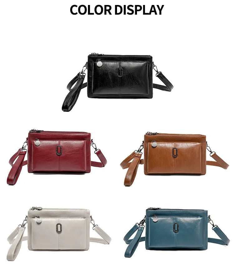 Fashion Women's Small Purse PU Leather Luxury Multi Layered Messenger Handbag