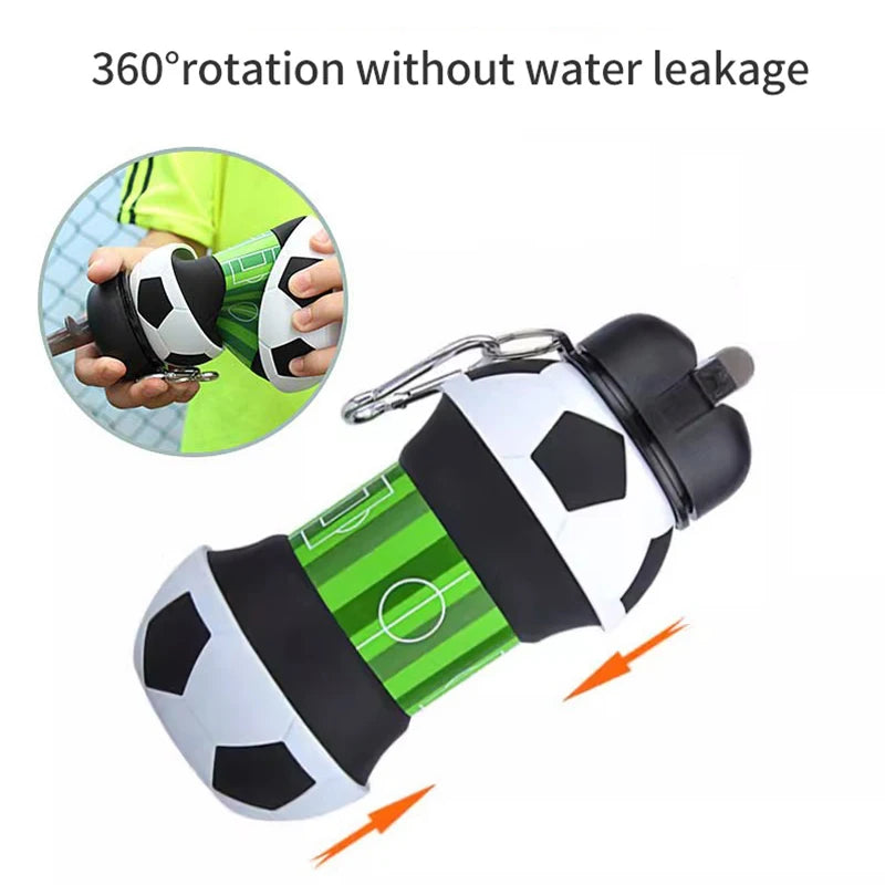 Fold Water Bottle Cups Mug Outdoor Sports Basketball Football Baseball Tennis Golf School Leakproof Portable Kids Water Bottle