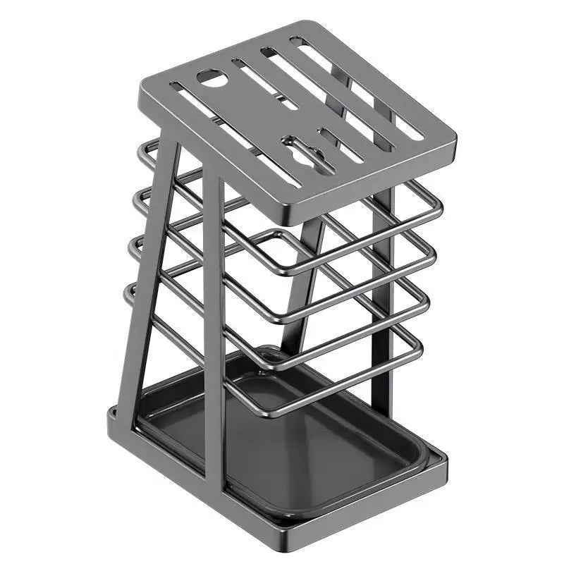 Kitchen Utensils Storage Holder Square Space Saving Cutting Tool Storage Rack Countertop Drainage Plating Multifunctional〔CC11〕