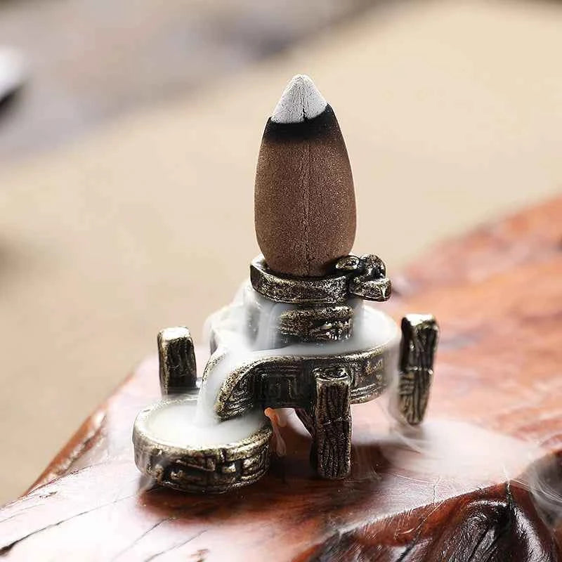 Antique Backflow Incense Burner Incense Stand DIY Home Zen Waterfall Decoration Tea Ceremony Ornaments