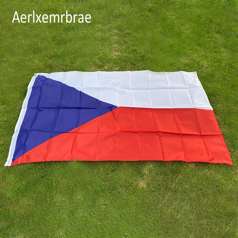 aerlxemrbrae flag  90*150cm  Czech Flag Hanging Polyester National Flag of Czech Republic flag