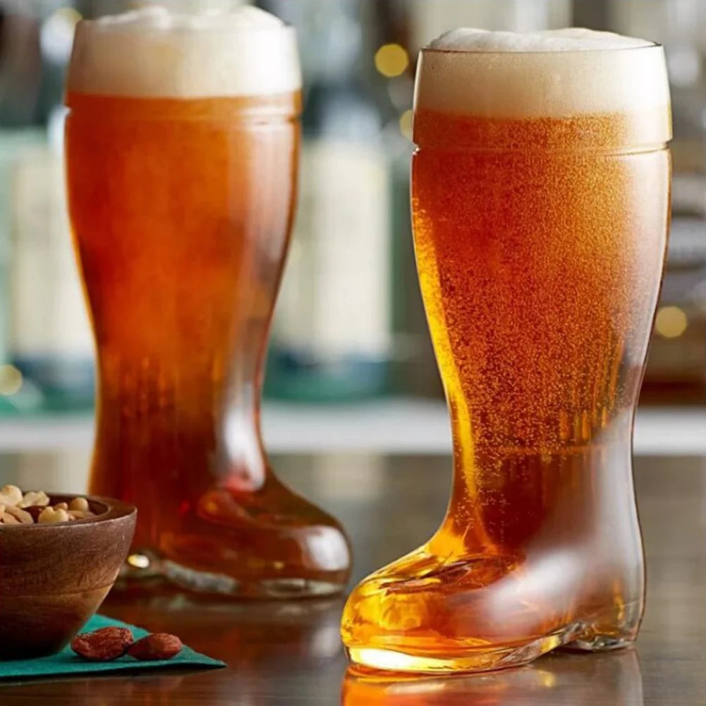 Boot-Shape Beer Cup Novelty Wine Glass Funny Transparent Water Cup for Beer Whiskey Cocktail Home Decor Gift Drinkware Accessory