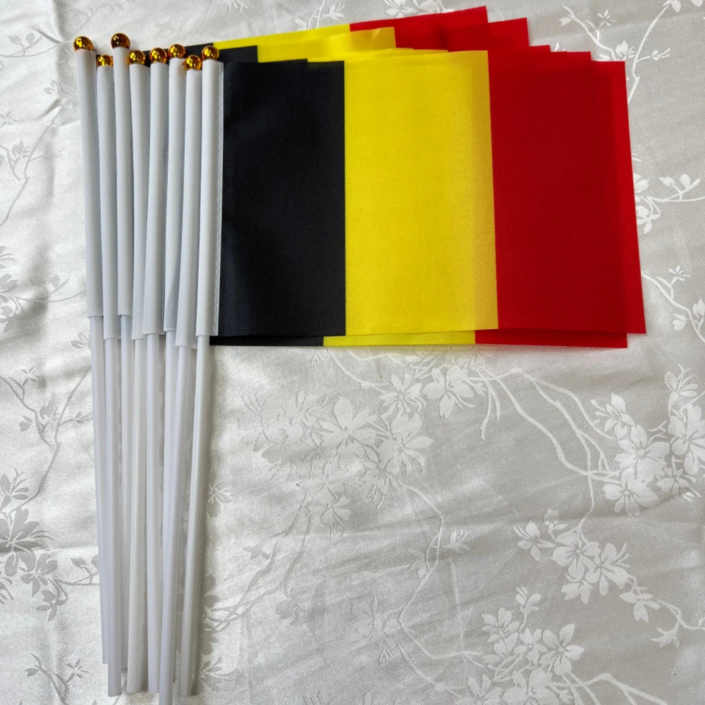 Belgium  Banner 14x21cm Belgian flag Belgian National FlagBelgian flag, parade flag, small flag, activity scope: Family Sports d
