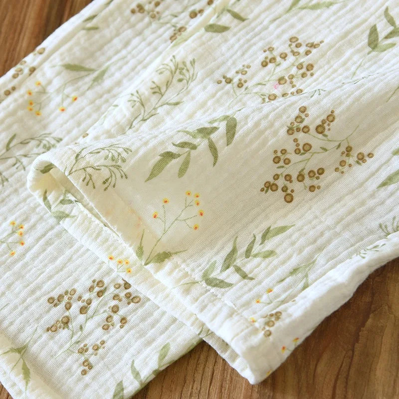 2025 Winter Women's Pajamas100% Cotton Plus Size Pajamas Flower  Printing Household Women's Pajamas Loungewear Autumn Sleepwear