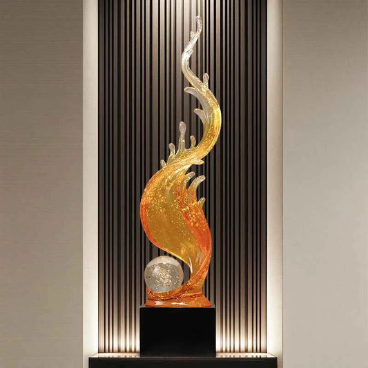 Home Decor,Wind And Water Rising Ornament,Vertical Entrance,Living Room TV Cabinet,Hotel Art Decoration Sculpture Customized