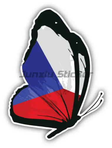 Czech Republic Flag Map European Country Decals Window Door Car Laptop Sticker