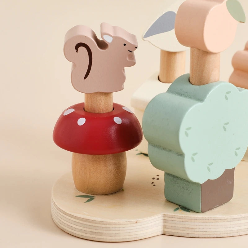 Kids Montessori Toys Color Wooden Bouncing Toys Baby Color Recognition Hand And Foot Coordination Toys Toddlers Block Game Gifts