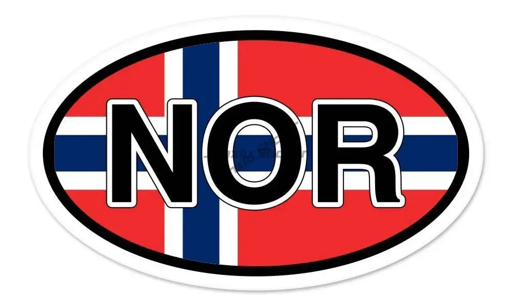NOR Norway Flag Map Emblem Creative PVC Car Stickers for Car Van Motorcycle Helmet Window Wall Decoration Accessorie
