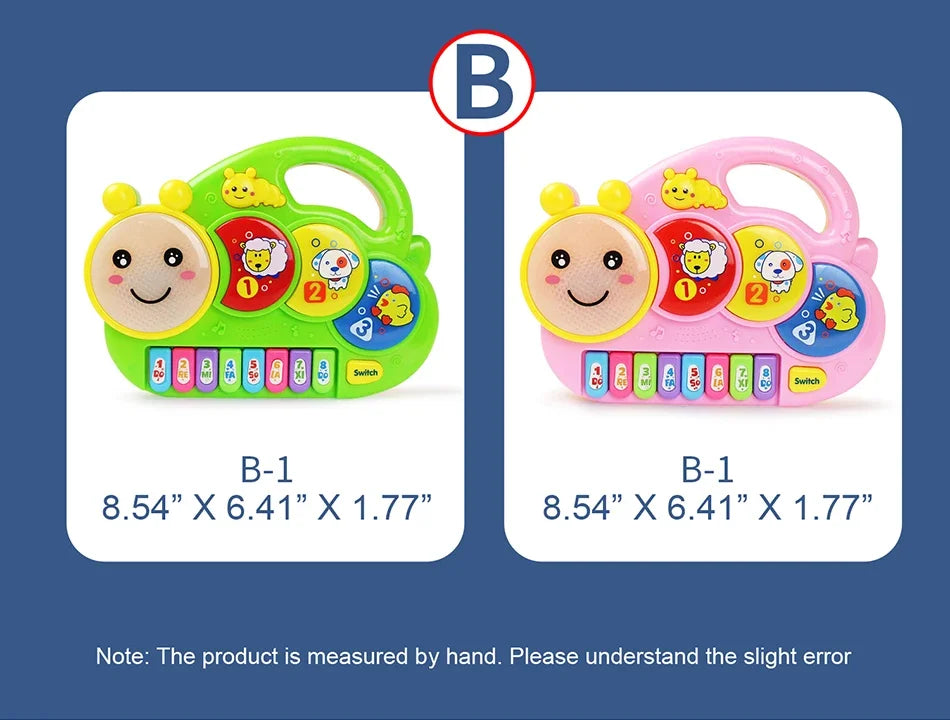 Baby Musical Toy with Animal Sound Kids Piano Keyboard Electric Flashing Music Instrument Early Educational Toys for Children