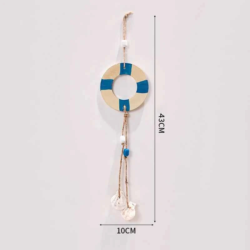 Mediterranean Style Decorative Ornaments Artistic Home Background Kindergarten Wall Hanging Lighthouse Sailboat Wooden Crafts