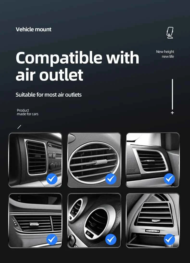 Wireless Charger Car Mount for Air Vent Mount Car Phone Holder Rotating Intelligent Infrared Fast Wireless Charging Charger