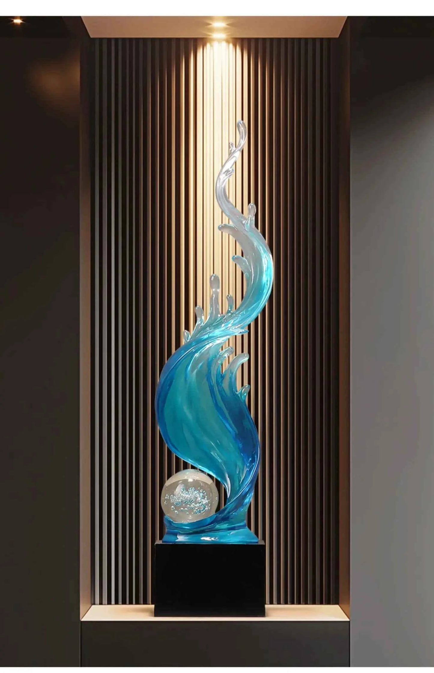 Home Decor,Wind And Water Rising Ornament,Vertical Entrance,Living Room TV Cabinet,Hotel Art Decoration Sculpture Customized