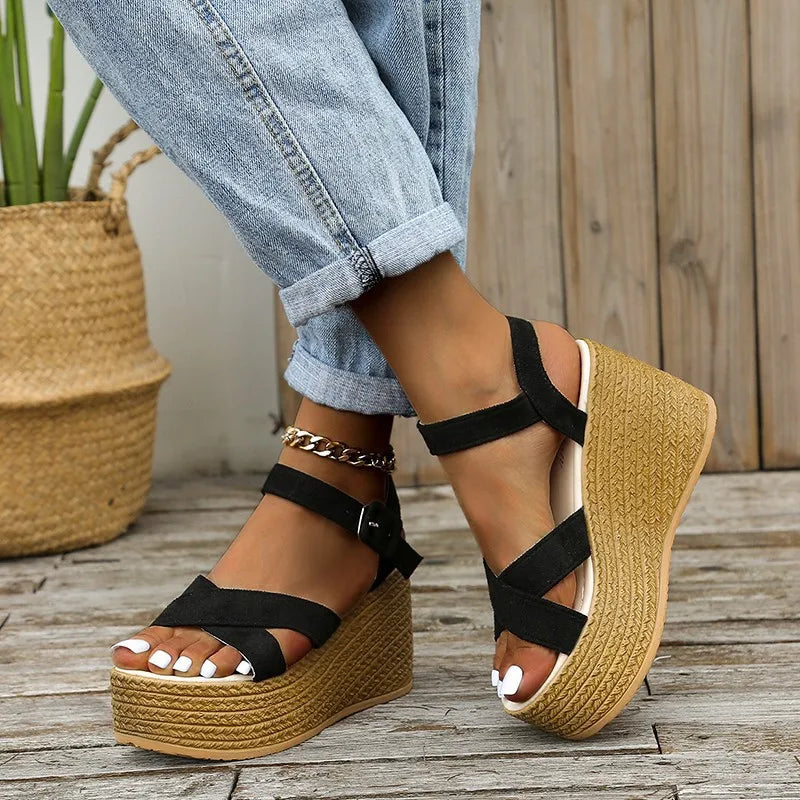 Sandals for Women Non-slip Peep Toe Platform Shoes