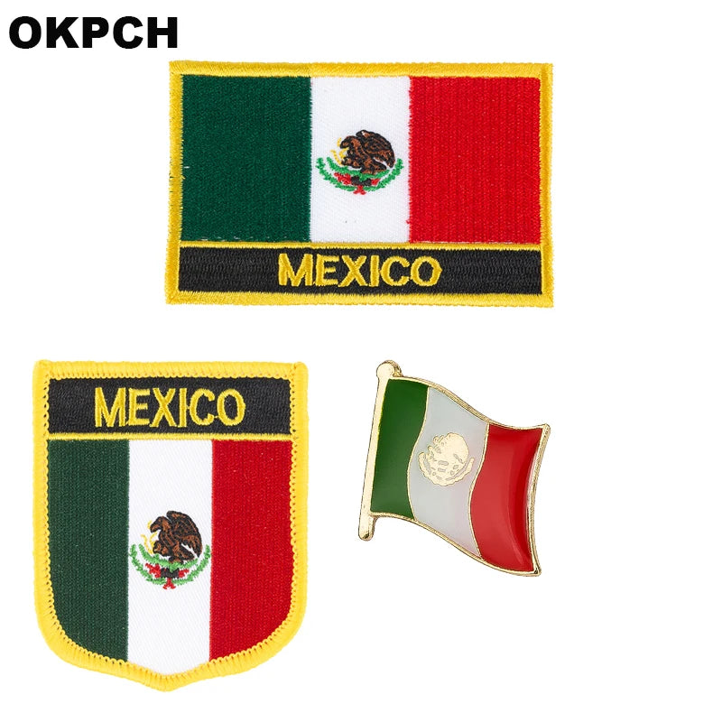 Sweden National Flag Embroidered Iron on Patches for Clothing Metal badges PT0130-3
