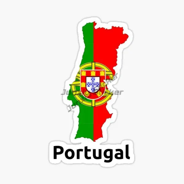 Portugal Flag Map National Emblem Creative PVC Sticker for Decorate Car Motorcycle Bicycle Helmet Window Wall Decal Accessories
