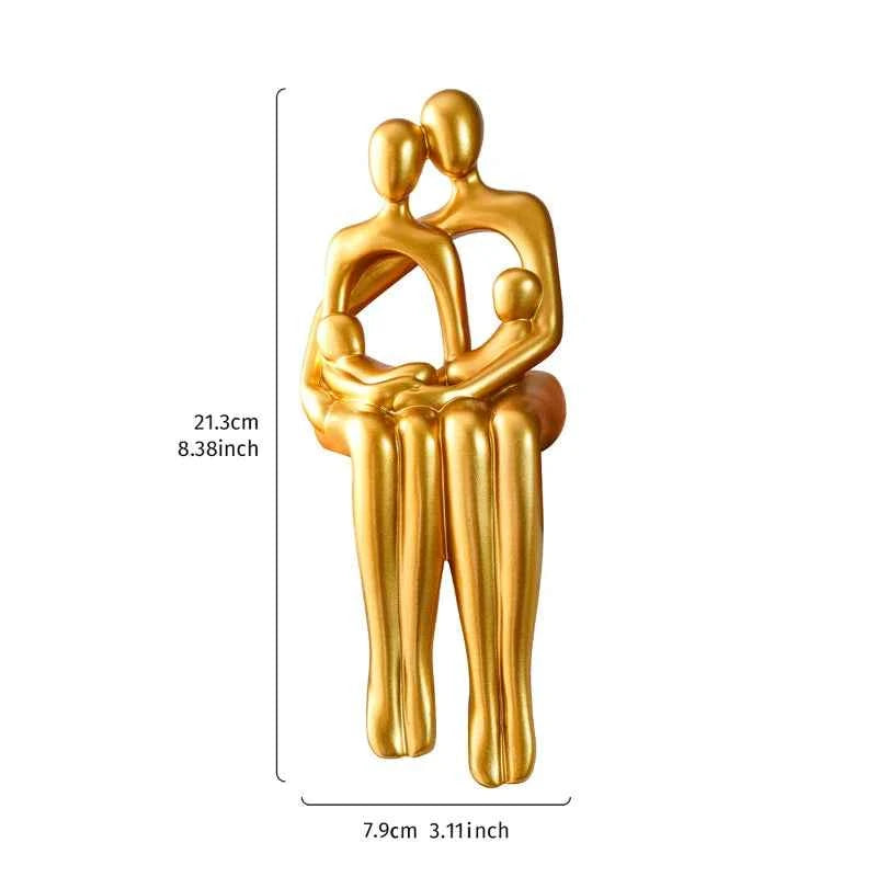 Creative and interesting living room entrance desktop ornaments for a family of four modern abstract character shape decorations