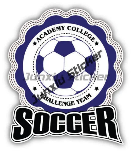 Flag Soccer Club Fan Girl Sticker Cartoon Funny Flag Soccer College Sport Decal Stickers for Cars Helmet Motorcycle Stickers