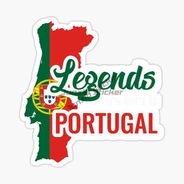 Portugal Flag Map National Emblem Creative PVC Sticker for Decorate Car Motorcycle Bicycle Helmet Window Wall Decal Accessories