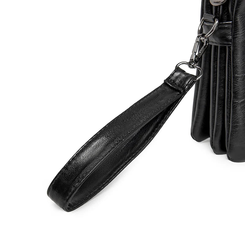 Fashion Women's Small Purse PU Leather Luxury Multi Layered Messenger Handbag