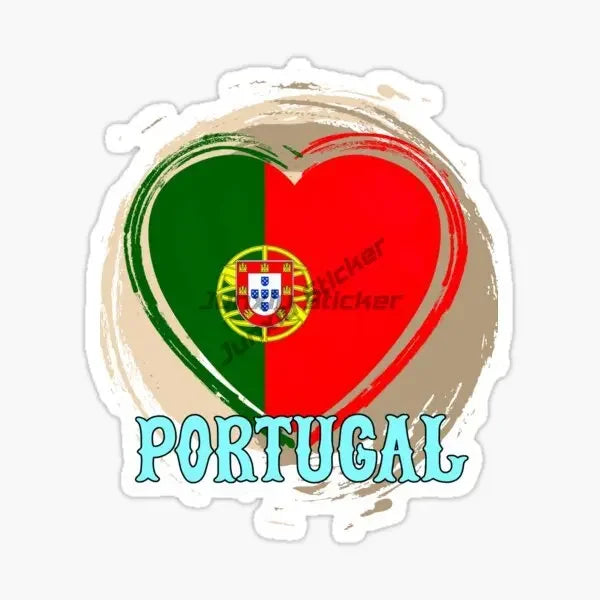Portugal Flag Map National Emblem Creative PVC Sticker for Decorate Car Motorcycle Bicycle Helmet Window Wall Decal Accessories