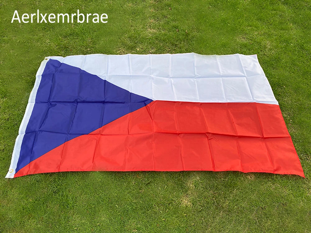 aerlxemrbrae flag  90*150cm  Czech Flag Hanging Polyester National Flag of Czech Republic flag