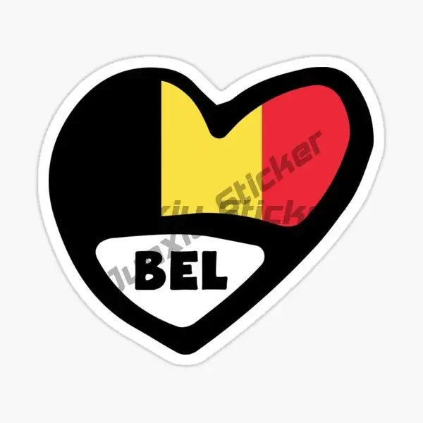 Belgium B Flag Map Emblem Creative Stickers Vinyl Helmet Wall Room Truck Window Motorcycle Camper Laptop Car Decal Assecories