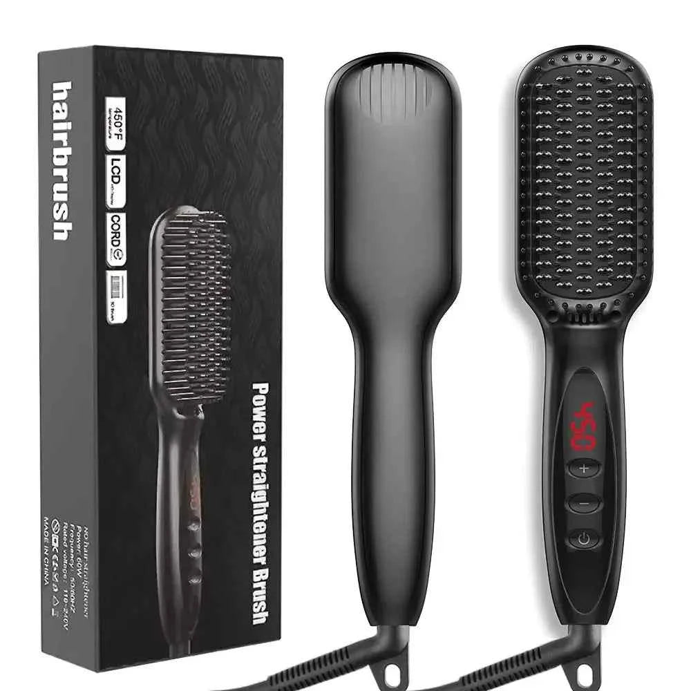 Electric Beard Comb Hair Straightener Brush Hot Hair Brushes Straightener Hair Anti-scalding Ceramic Beard Straightening Brush