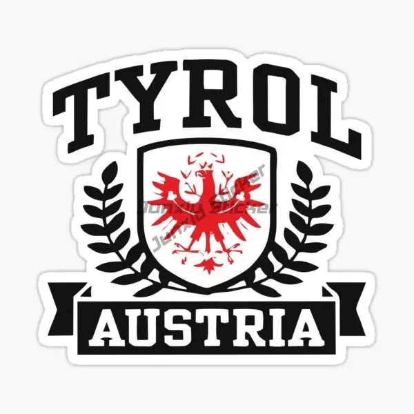 Austria Flag Map Emblem Creative PVC Stickers for Car Truck Bicycle Helmet Motorcycle Window Fridge Wall Decoration Accessories