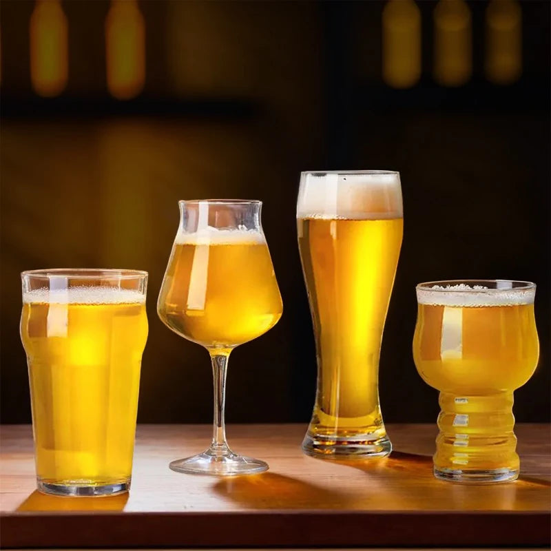 Craft Beer Cup Transparent Beer Mug Classical Draft Beer Cups Personality Cold Drink Cup Party Bar Accessory Pub Club Tools