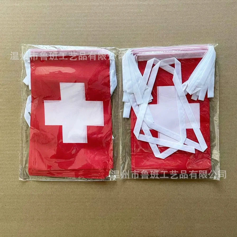 90X150cm Switzerland Flag Polyester 14x21cm swiss hand flag / string flag / desk flag 8x12cm Switzerland car flag for Decoration