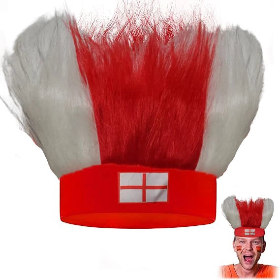 Flagnshow Football Soccer England Flags fans support wigs