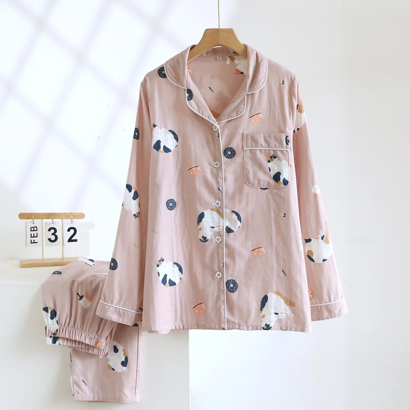 2026 kimono femme maple leaf pajama sets women 100% gauze cotton long sleeve casual sleepwear women pyjamas autumn hot sale