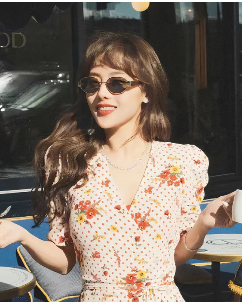 New Sunglasses For Women And Men Sun Glasses Alloy Oval Eyewear