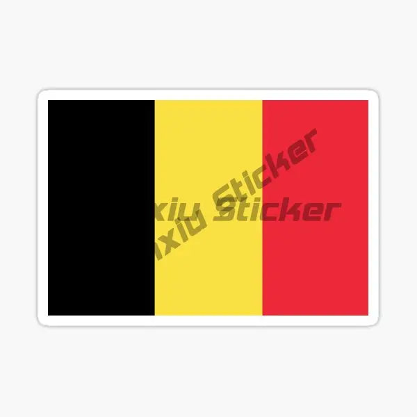 Belgium B Flag Map Emblem Creative Stickers Vinyl Helmet Wall Room Truck Window Motorcycle Camper Laptop Car Decal Assecories