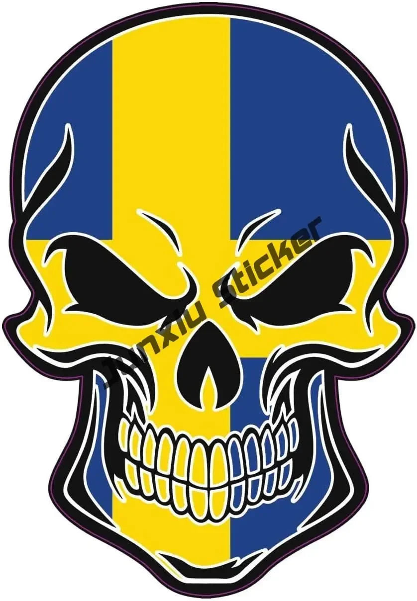 Sweden Flag Wings Creative Motorcycle Car Stickers Decal Anime Cute Accessories Swedish Air Force Decoration Glue Sticker