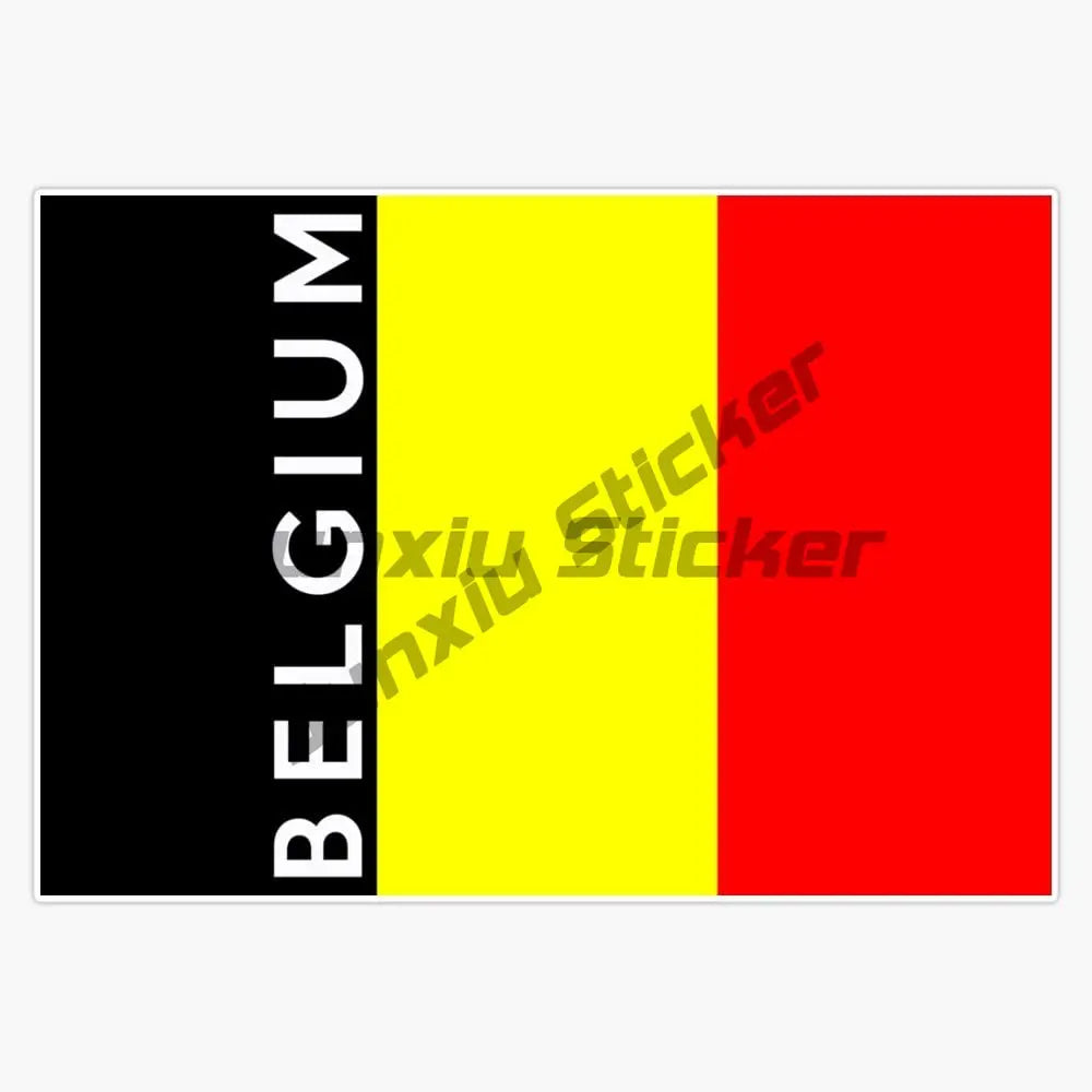 Belgium Flag Soccer Football Fans Ball Sticker Flemish Flanders Belgium Flag Crest Symbol Vinyl Decal Decoration for Suv Auto