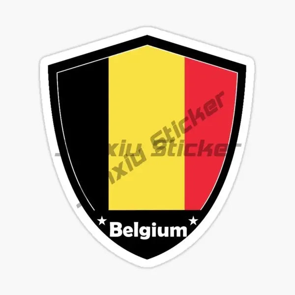 Belgium B Flag Map Emblem Creative Stickers Vinyl Helmet Wall Room Truck Window Motorcycle Camper Laptop Car Decal Assecories