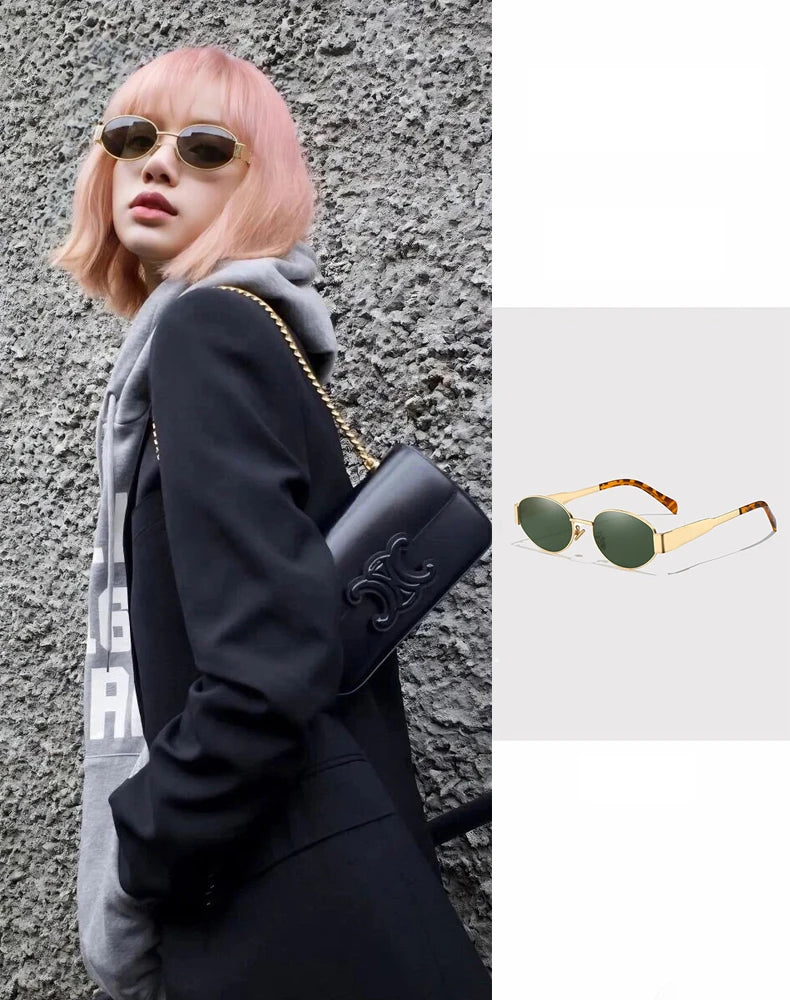 New Sunglasses For Women And Men Sun Glasses Alloy Oval Eyewear