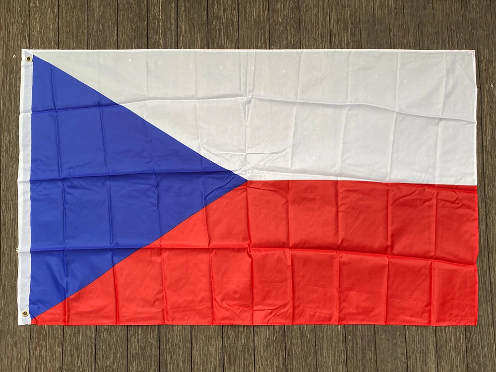xvggdg    czech Flag 3ft x 5ft Hanging czech republic  Flag Polyester standard Flag Banner