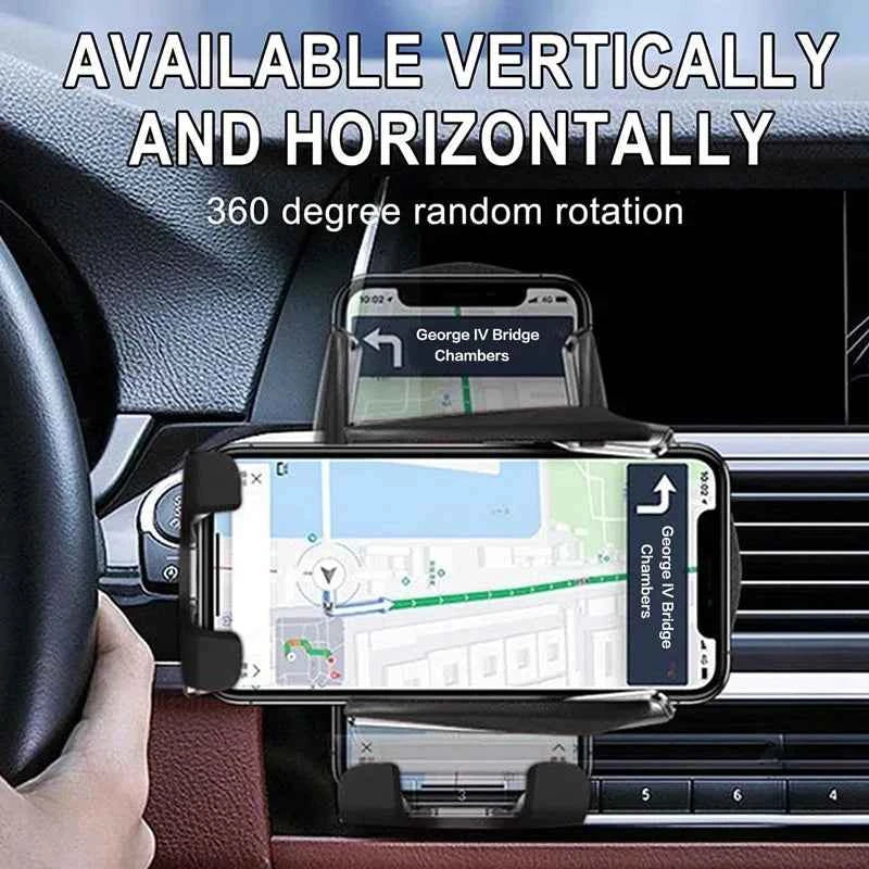 Wireless Charger Car Mount for Air Vent Mount Car Phone Holder Rotating Intelligent Infrared Fast Wireless Charging Charger