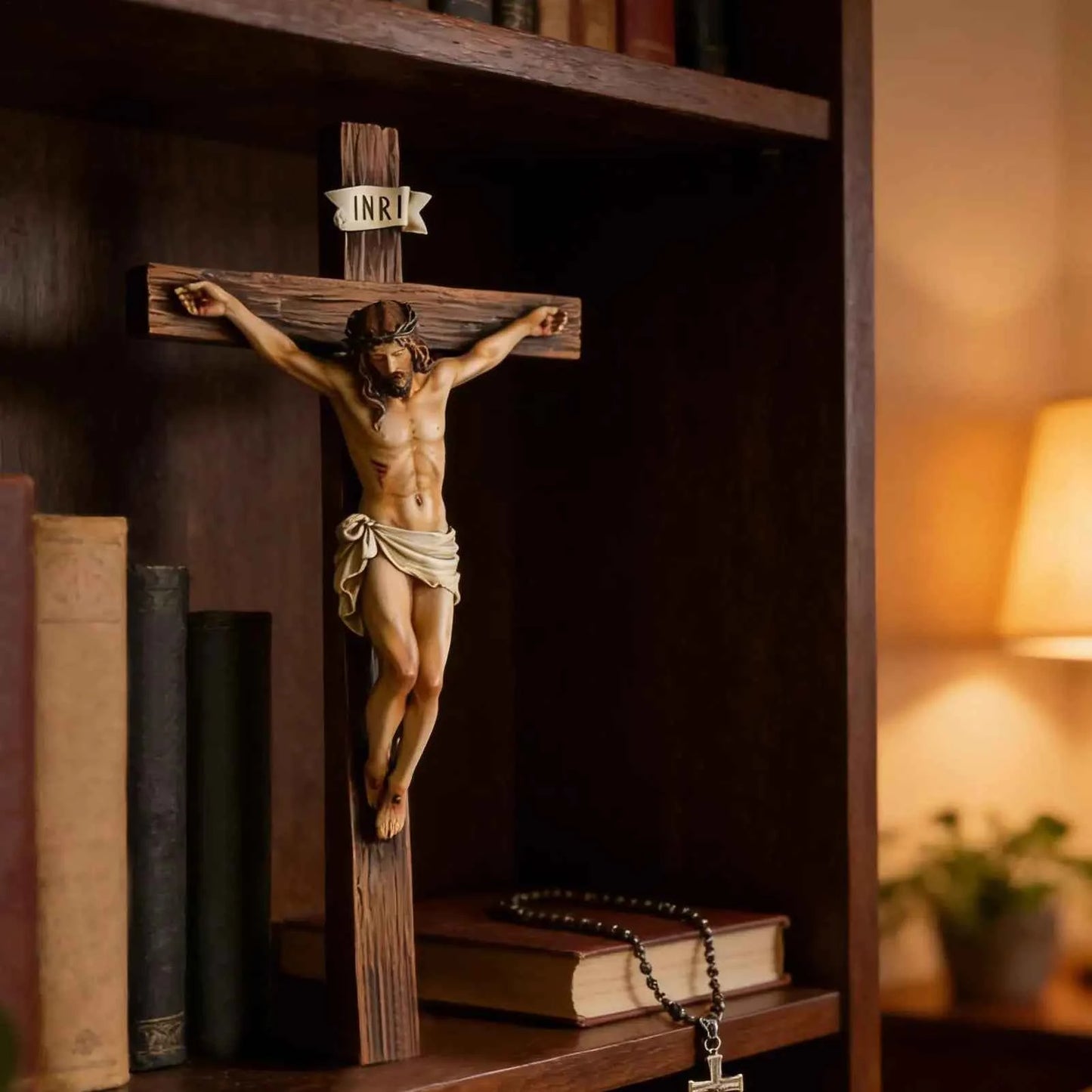 Jesus Decor 9.6 Inch Resin Religious Decoration Jesus Statue for Home Wall Table Room Bookshelf Church decorative piece