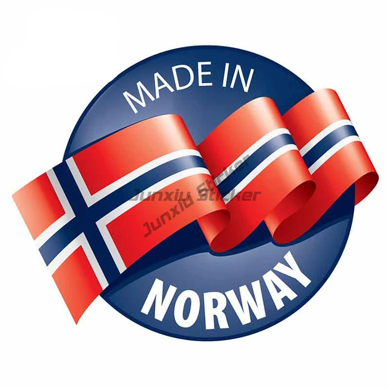 NOR Norway Flag Map Emblem Creative PVC Car Stickers for Car Van Motorcycle Helmet Window Wall Decoration Accessorie