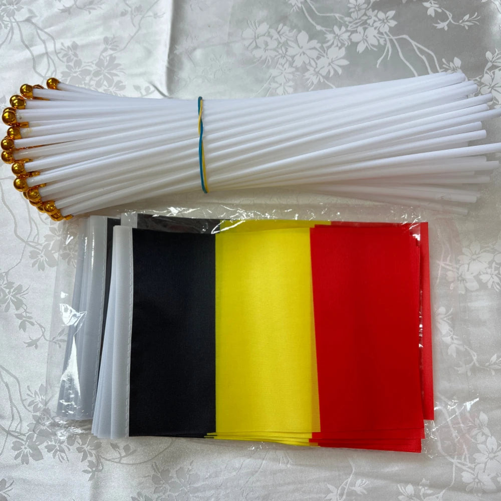 Belgium  Banner 14x21cm Belgian flag Belgian National FlagBelgian flag, parade flag, small flag, activity scope: Family Sports d